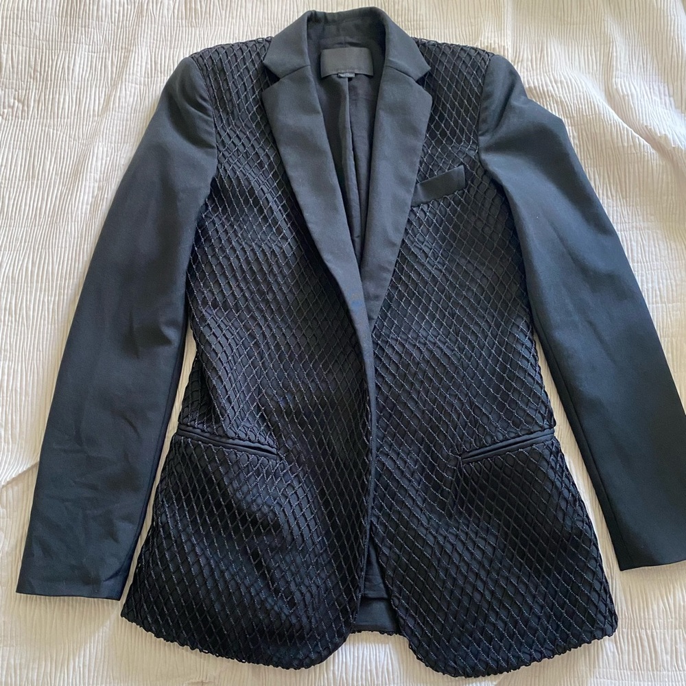 Alexander Wang fishnet blazer size 0